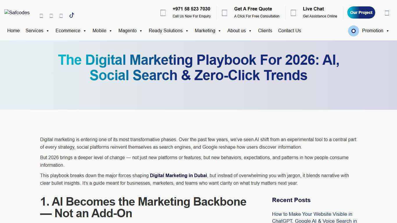 Digital Marketing Playbook 2026: AI, Social Search & Zero-Click